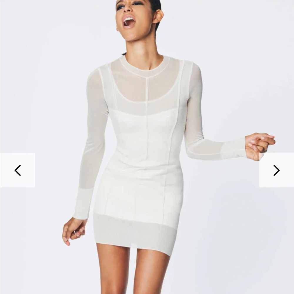 Herve Leger resort mesh detail bodycon dress